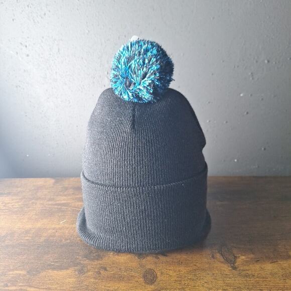 Carolina Panthers NFL Unisex Logo Beanie Cuff Hat Wirh Pom - Picture 4 of 5